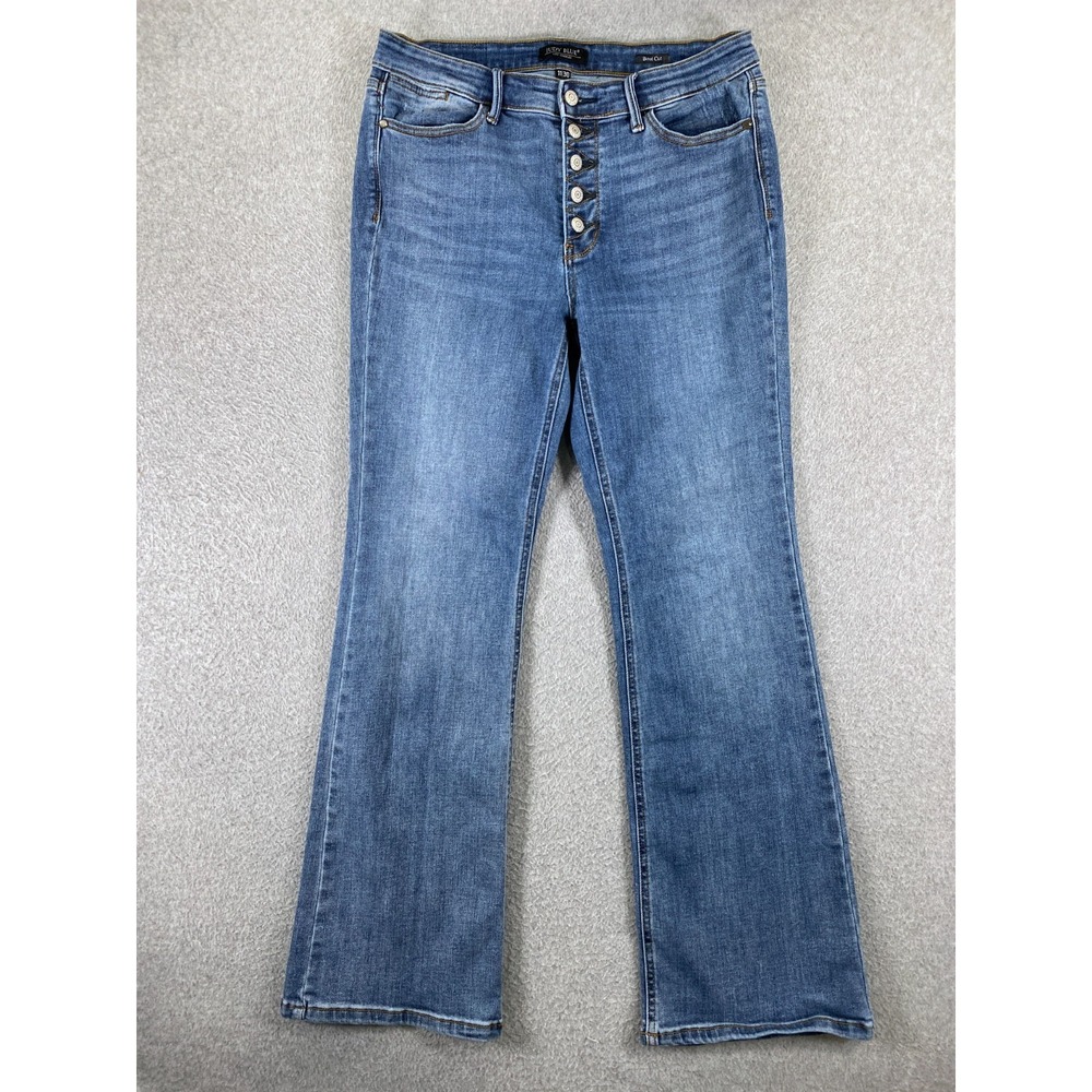 Judy Blue Bootcut Jeans Womens 11/30 Blue Denim Medium Wash Stretch Button Fly
